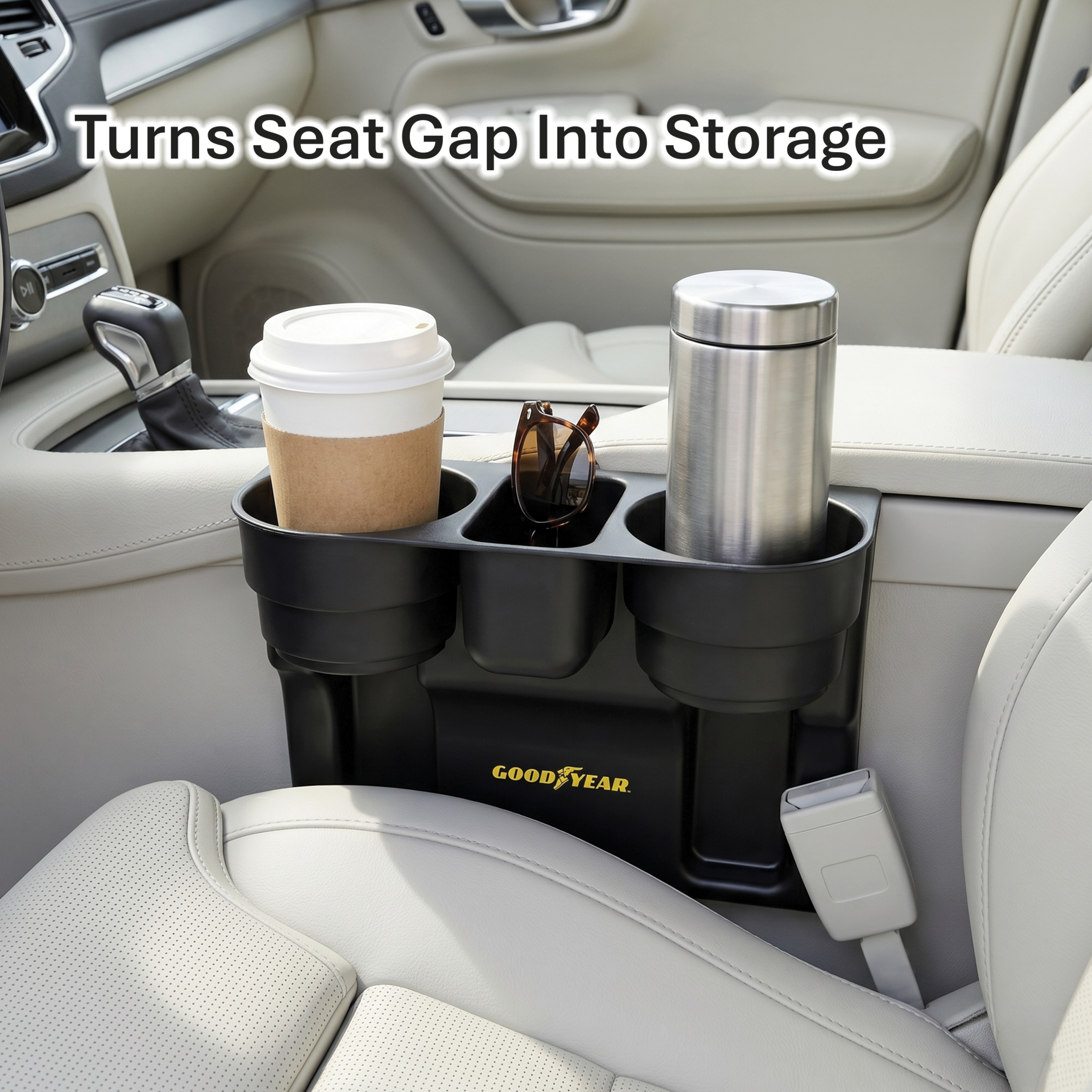 Turns Seat Gap Into Storage
